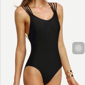 One piece black swimsuit