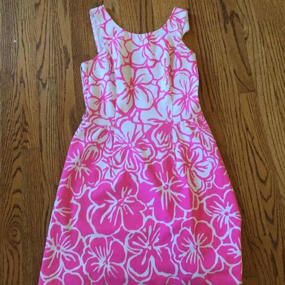 Pink and White Hibiscus Lilly Pulitzer Dress