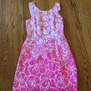 Pink and White Hibiscus Lilly Pulitzer Dress