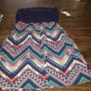 NWT Navy blue & patterned dress