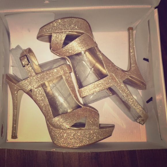 ALDO Gold Heister Heels