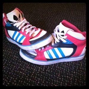 TRADED Pink , blue , black and white adidas shoes