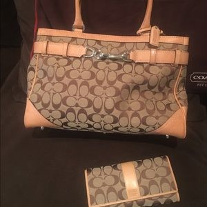 Coach bag with wallet