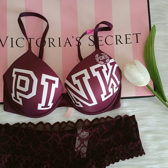 LAST LOWEST NEW NEVER WORN PINK VS BRA AND PANTY. - Picture 2 of 3