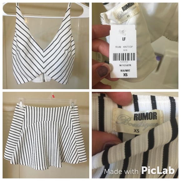 SOLD NWT LF Striped Two Piece set - Picture 4 of 4