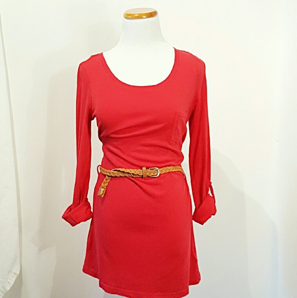 Firecracker Red T-shirt Dress - Picture 2 of 5