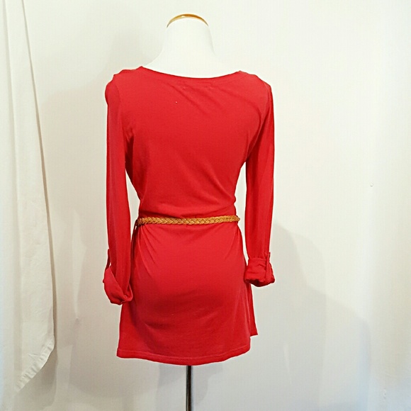 Firecracker Red T-shirt Dress - Picture 4 of 5