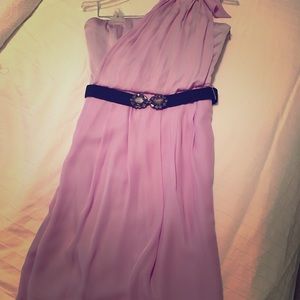 BCBG Lavender cocktail dress with belt