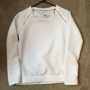 White Zipper Sweater