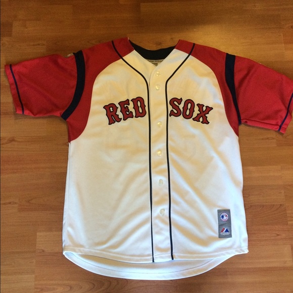 Red socks baseball jersey