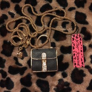 Betsey Johnson Handbag Necklace
