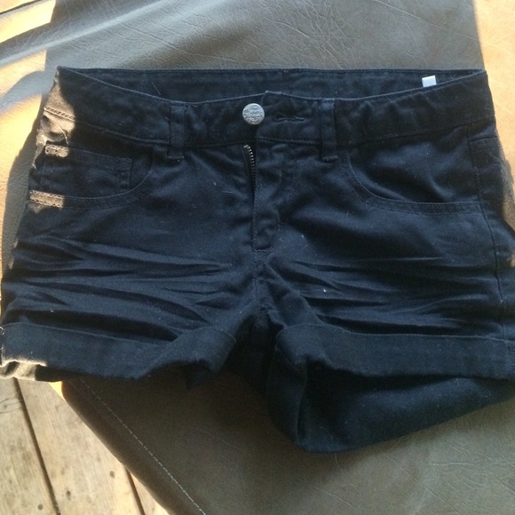 Black Jean shorts from H&M.