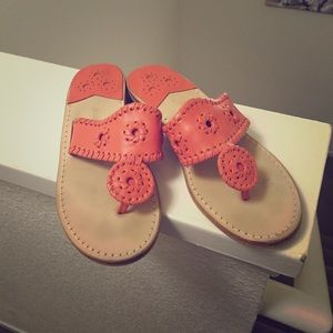 Jack Roger's Nantucket sandal in fire coral