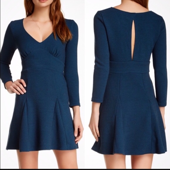 Free People Teal Heartstopper Knit Dress