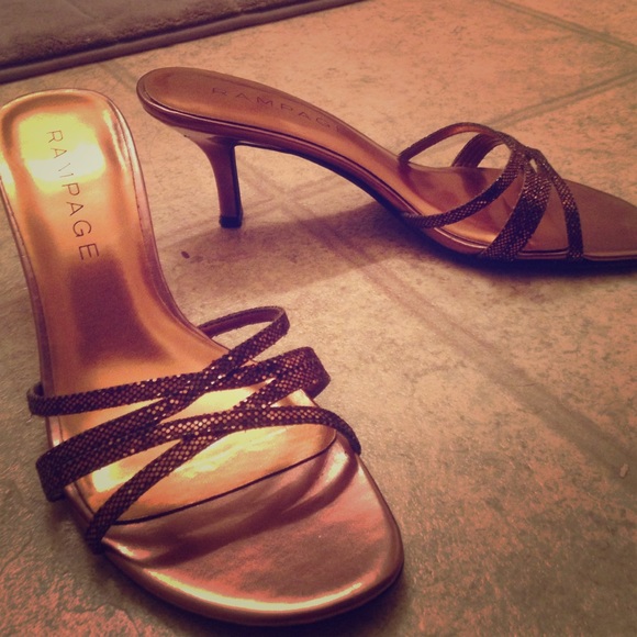 Rampage Glitter Dress Sandals