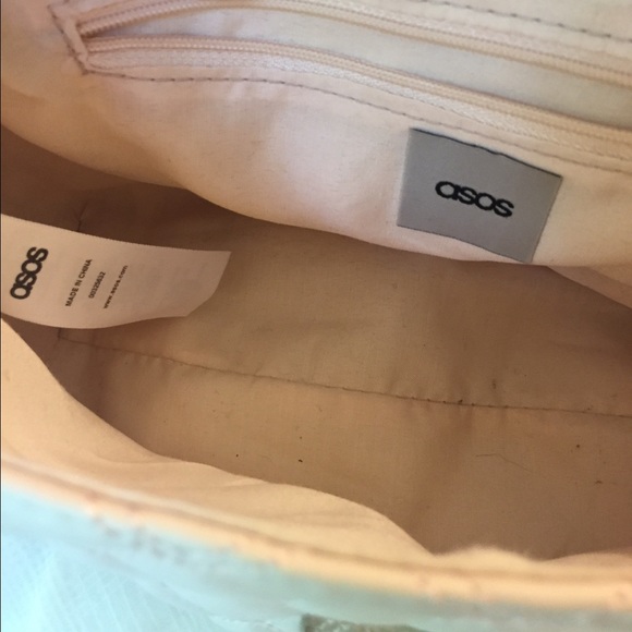 Asos Quilted Blush Pink Embossed Handbag Purse - Picture 3 of 4