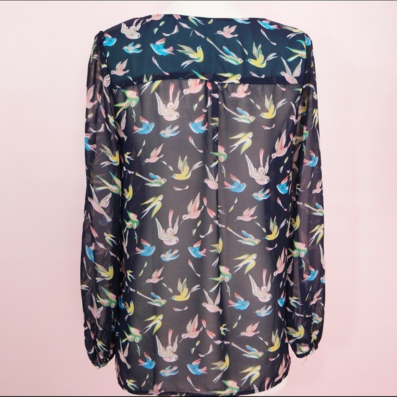 Gorgeous Sheer Birds Blouse - Picture 4 of 4