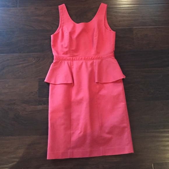 The limited coral peplum dress size 2.