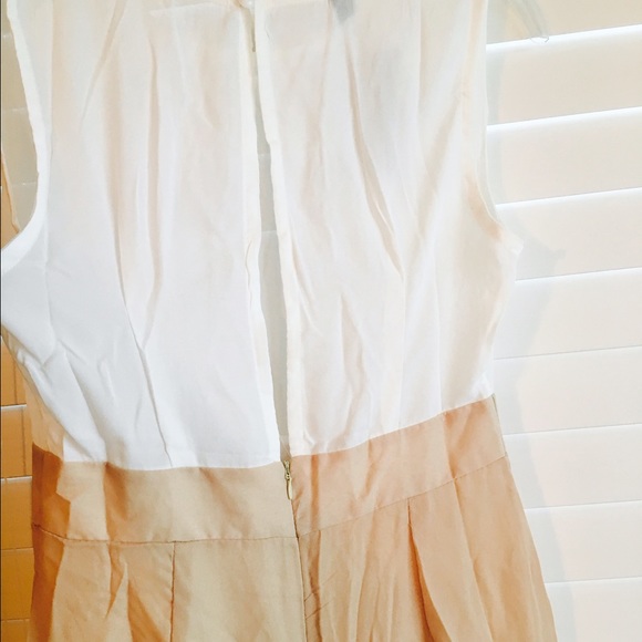 NWT White and Beige Dress - Picture 3 of 4