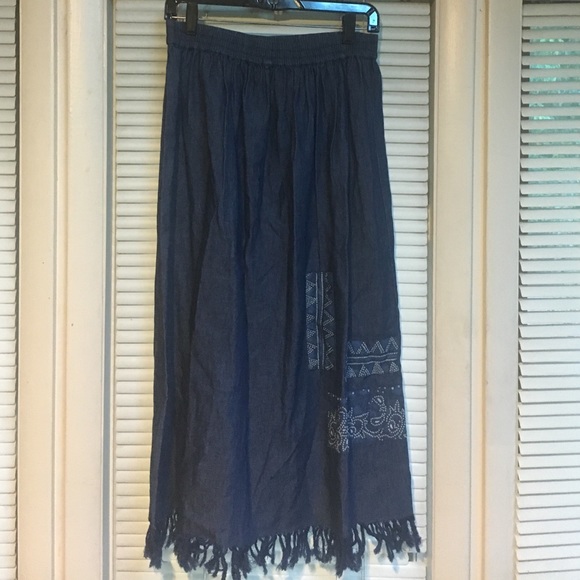 Long Jean Skirt