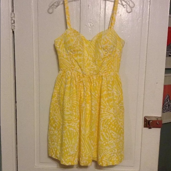 Lilly Pulitzer Christine Yellow Sea Cups Sundress