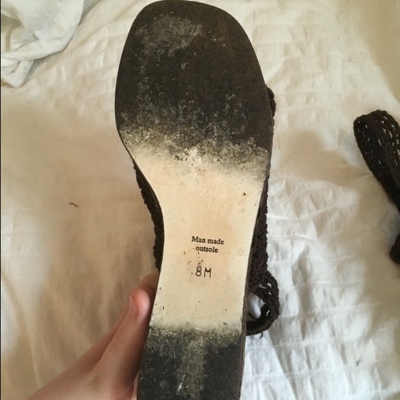 Enzo Angiolini Brown Woven Wedges - Picture 3 of 4