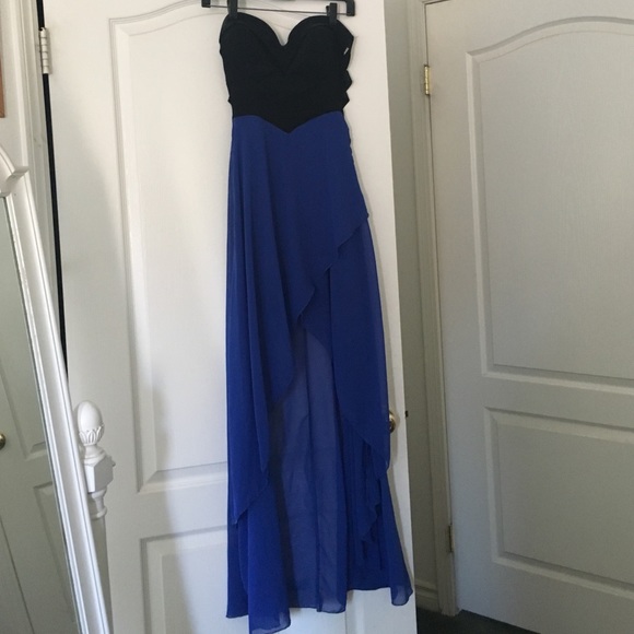 blue and black foreign exchange dress