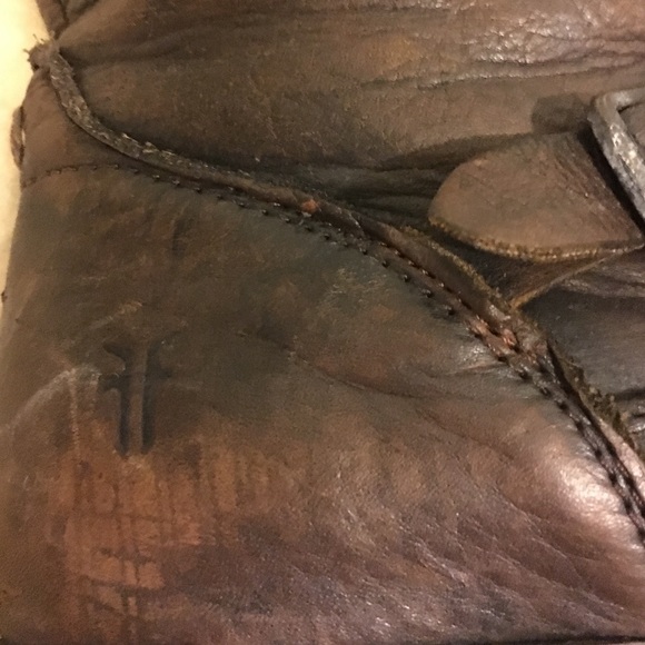 Vintage Frye 7360 Campus Leather Stacked Heel Riding Boots  Gently used Frye boots