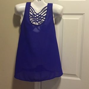 Sheer flowing tank blouse