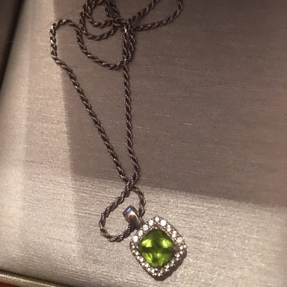 Peridot Sterling Silver Necklace by Zales - Picture 2 of 4