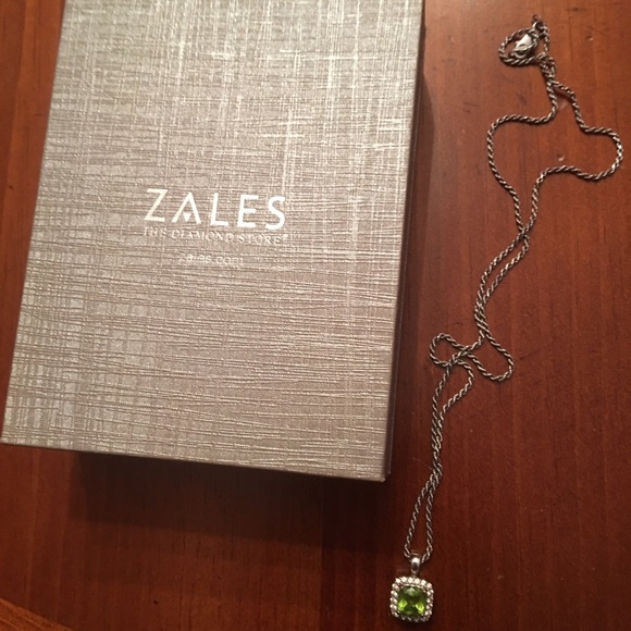 Peridot Sterling Silver Necklace by Zales - Picture 3 of 4