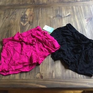 Bow tie waist linen shorts with pockets