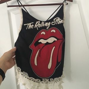 backless Rolling Stones shirt!