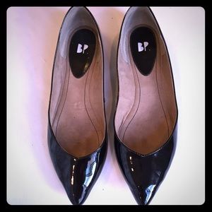 Nordstrom BP Pointed Toe Black Patent Flat