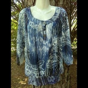 NWOT! Dress Barn Peasant Top Size Xlarge