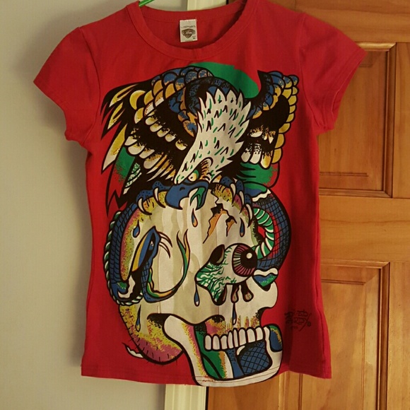 Ed Hardy shirt.