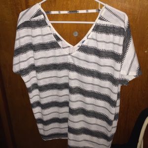 NWOT Striped V neck