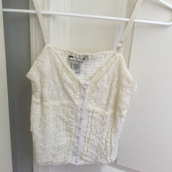 White lace tank top