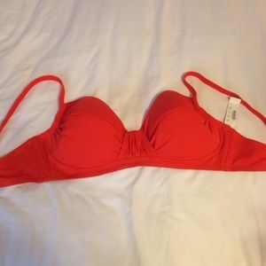 J Crew Large Coral Bikini Top NWT