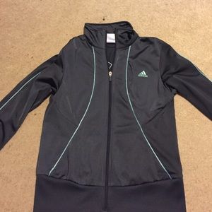 Women's mint and grey adidas jacket medium