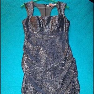HAILEY LOGAN BY ADRIANNA PAPELL GRAY SEQUIN DRESS