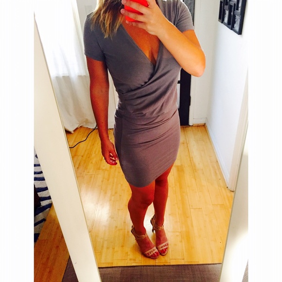 NEW! James Perse soft gray dress