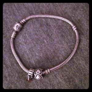 Authentic pandora bracelet & two authentic charms