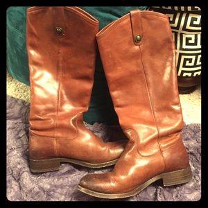 Frye Boots- Melissa Button, Cognac
