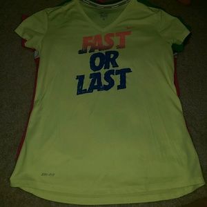 Nike Dri fit neon yellow shirt