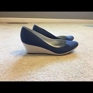 Navy blue espadrilles/ wedges