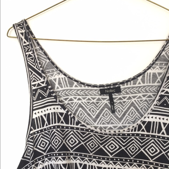 Black and white Nollie tribal print tank PacSun