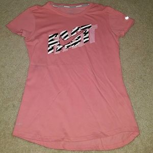 Now Dri fit pink tee