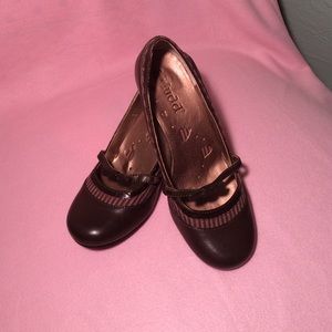 Brown high heels