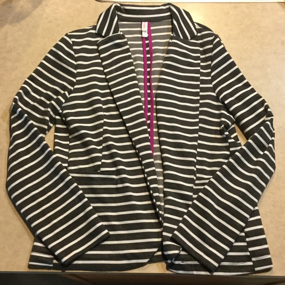 Xhilaration grey and white stripped "blazer"